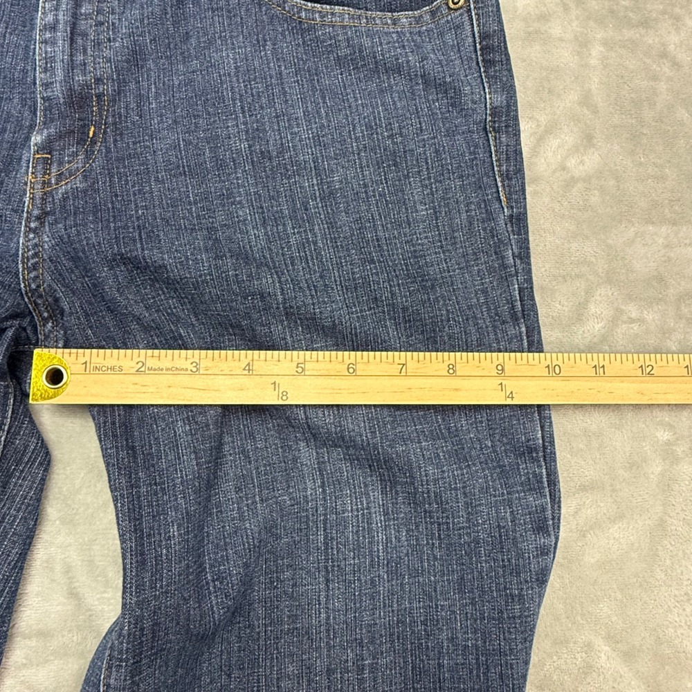Bobbie Brooks Flare Leg Jeans Womens Size 12 Dark Wash Denim Y2K Style - Picture 10 of 11